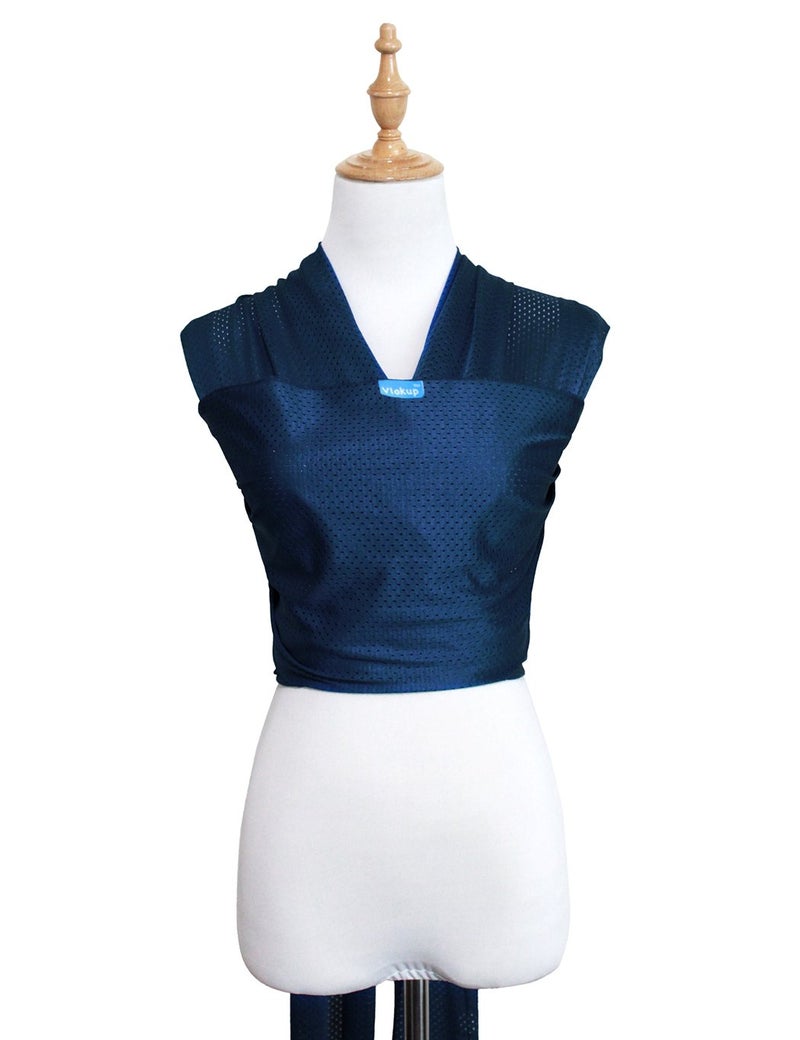 Vlokup Baby Wrap Sling Carrier for Newborn, Infant, Toddler, Kid | Breathable Lightweight Stretch Mesh Water Sling | Nice for Summer, Pool, Beach, Swimming | Perfect Shower Gift Dark Blue - Image 1